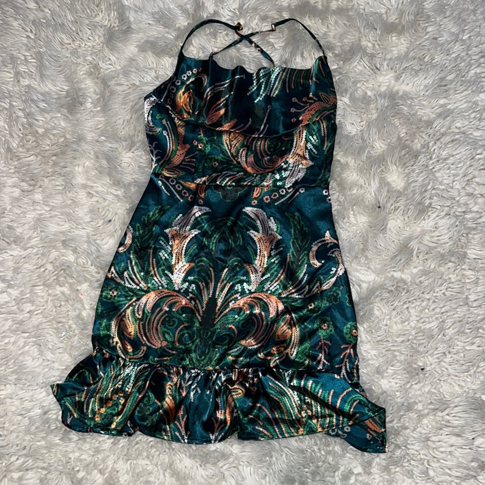 Satin mini dress